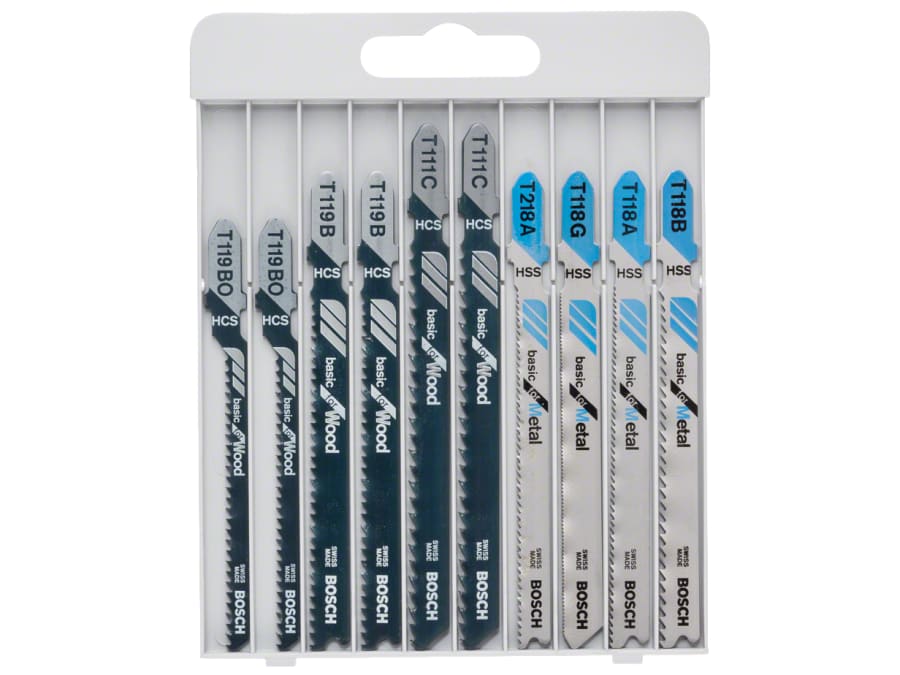 Bosch Powertool Accessories Bosch 2607010630 Basic for Wood and Metal Jigsaw Blade Set 10