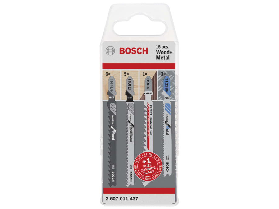 Bosch Powertool Accessories Bosch 2607011437 Jigsaw Blade Set 15 Piece