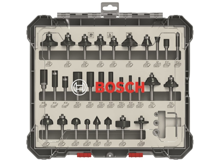 Bosch Powertool Accessories Bosch 2607017476 Router Bit Mixed Set 30 Piece