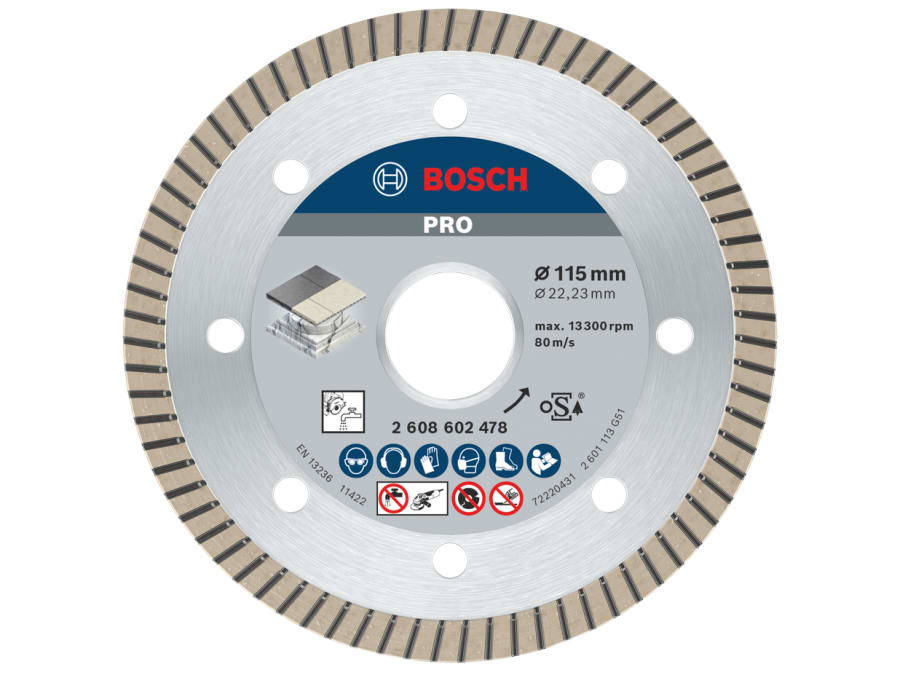 Bosch Powertool Accessories Bosch 2608602478 Ceramic Diamond Cutting Disc 115 × 22.23mm