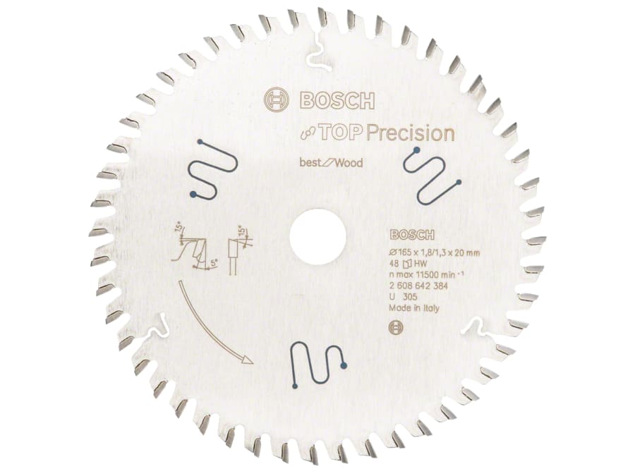 Bosch Powertool Accessories Bosch 2608642384 165mm x 20mm x 48T Circular Saw Blade