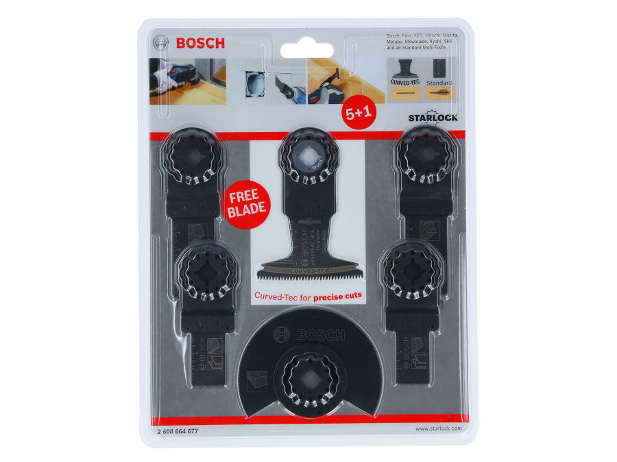 Bosch 2608664677 Starlock Multi-Tool Blade Set 6 Piece