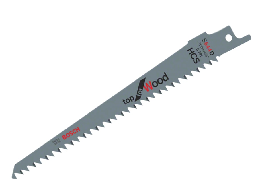 Bosch S644D 150mm Reciprocating Saw Blade for Wood (Pack of 5)