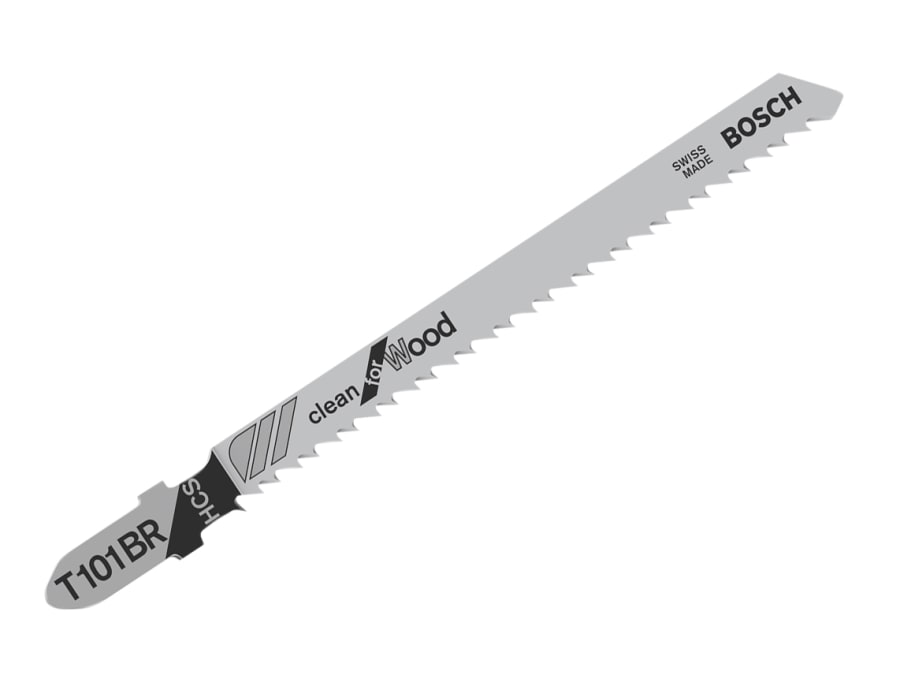 Bosch T101BR 100mm Jigsaw Blade for Wood Pack of 5