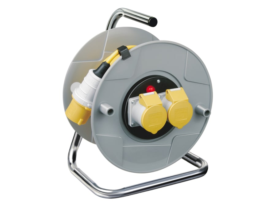 Brennenstuhl 1098743 25m Cable Reel 110V 16A 2-Socket