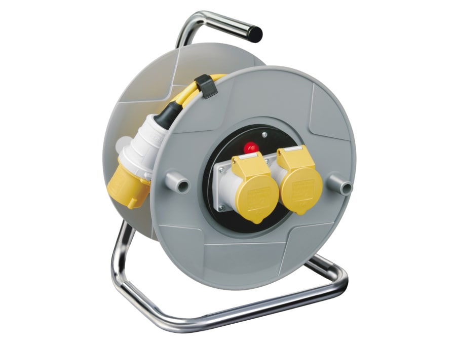 Brennenstuhl 1098783 50m Cable Reel 110V 16A 2-Socket
