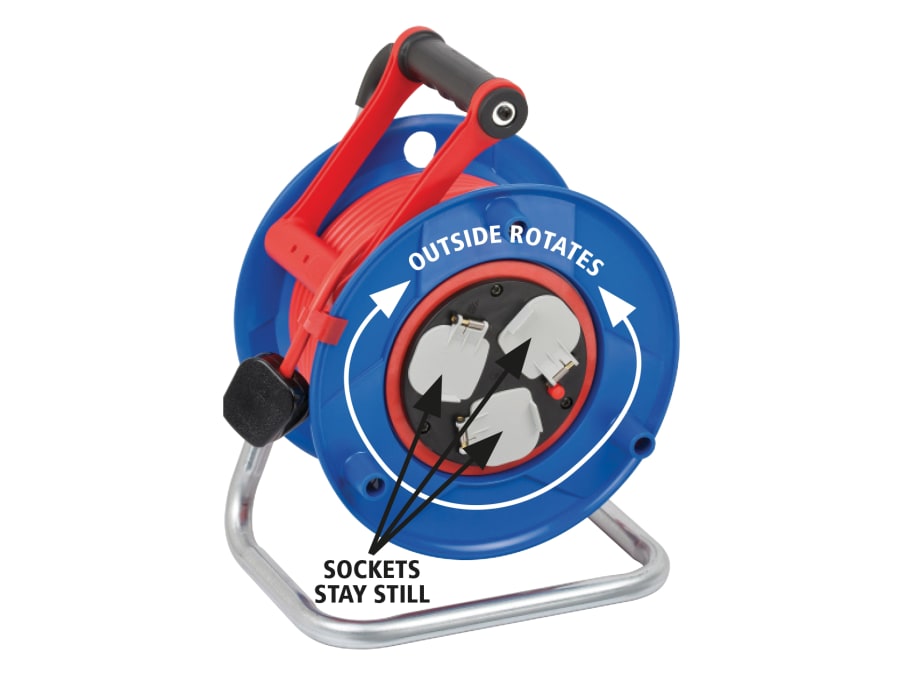 Brennenstuhl 1208853 25m Cable Reel 240V 13A 3-Socket