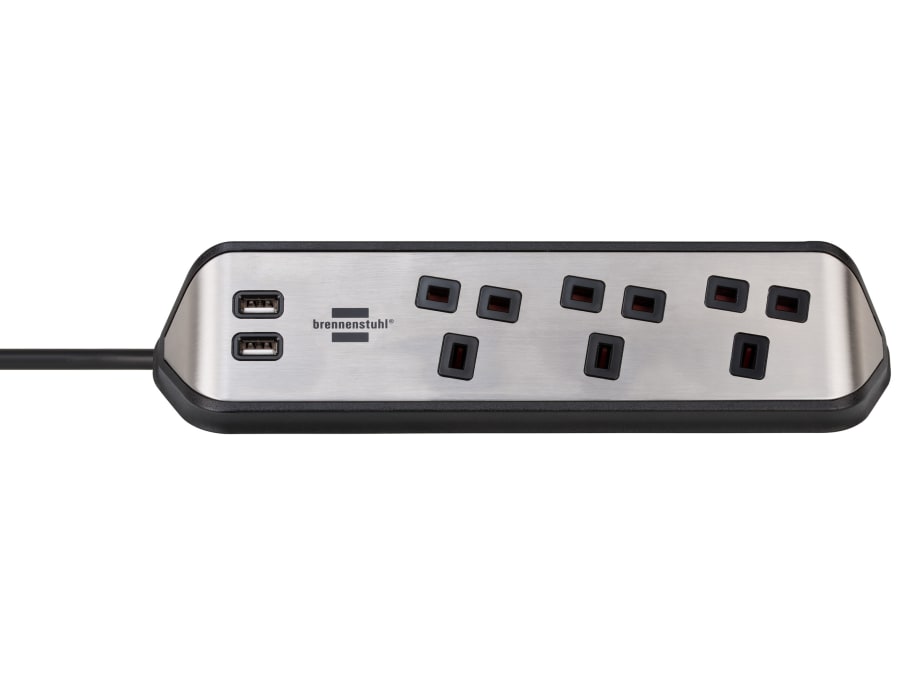 Brennenstuhl 1153593410 3-Gang Extension Lead 240V 13A 2m