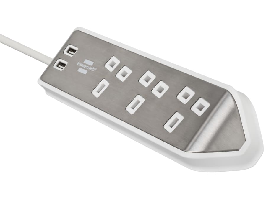 Brennenstuhl 1153593420 3-Gang Extension Lead 240V 13A 2m White