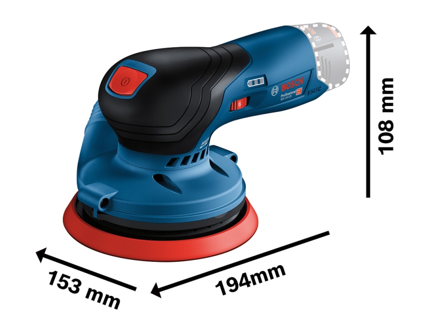 Bosch 0601372101 12V Professional Random Orbital Sander Bare Unit