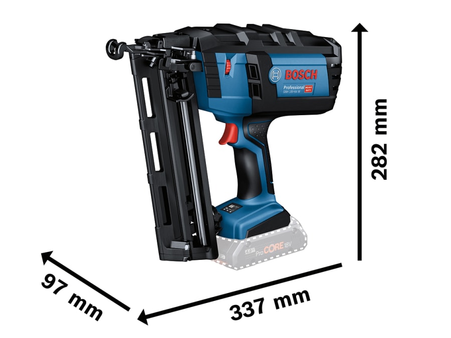 Bosch GNH 18V-64 M Professional Brad Nailer 18V Bare Unit