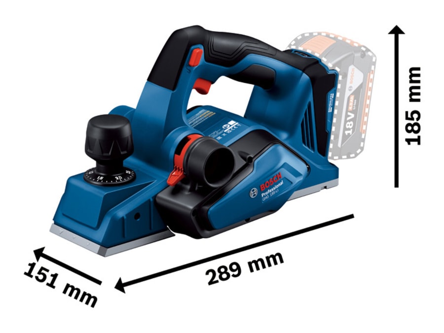 Bosch GHO 18V-26 Professional Planer 18V Bare Unit