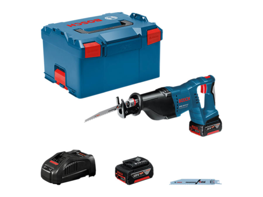 Bosch GSA 18 V-Li Professional 18V Reciprocating Saw with 2 × 5.0Ah Batteries