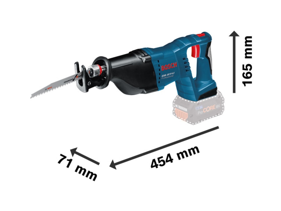 Bosch GSA 18 V-Li Professional 18V Reciprocating Saw with 2 × 5.0Ah Batteries