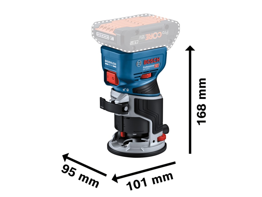 Bosch GKF 18V-8 Professional 18V Cordless Palm Router Bare Unit