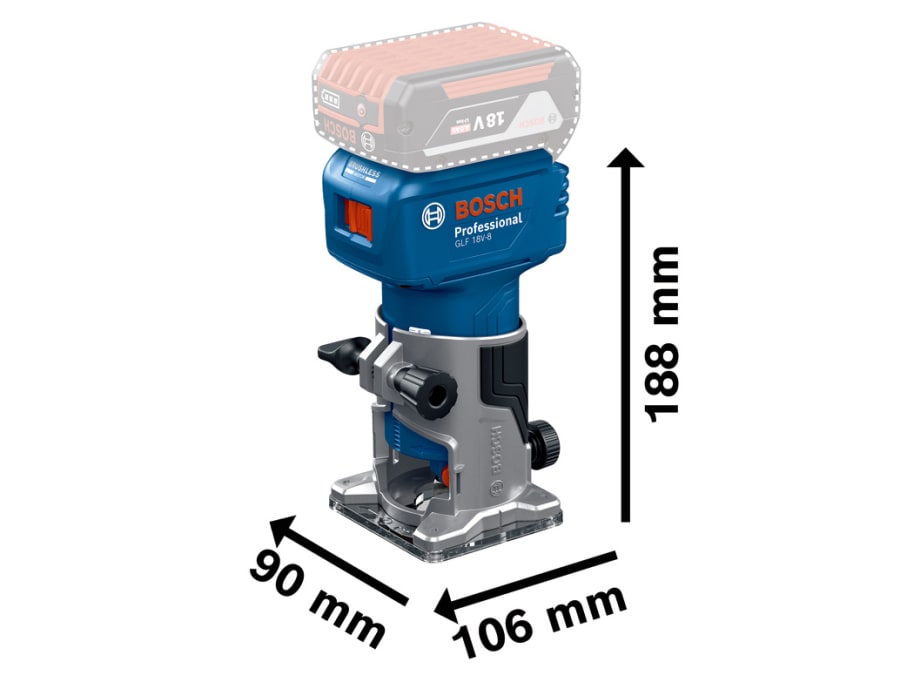 Bosch 06016C6070 18V Professional Palm Router Bare Unit
