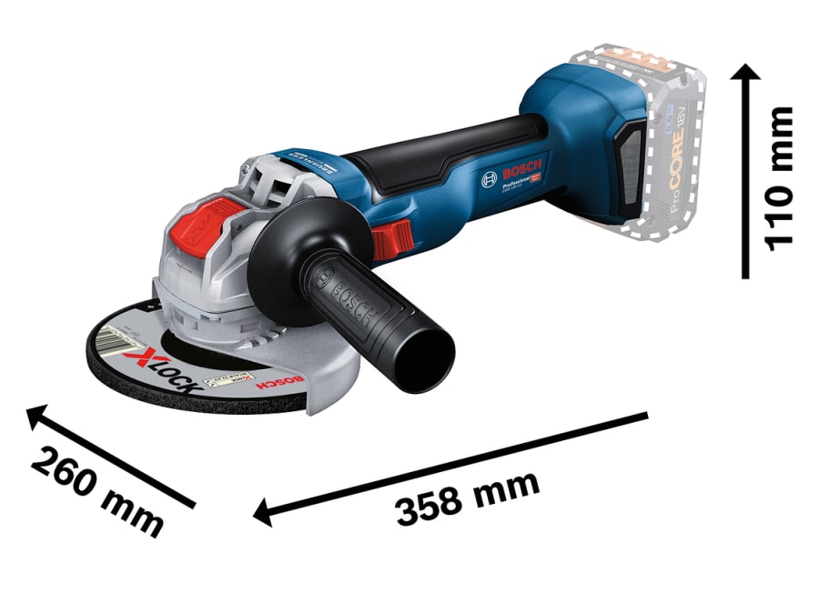 Bosch 06017B0100 18V X-LOCK Angle Grinder 125mm Bare Unit
