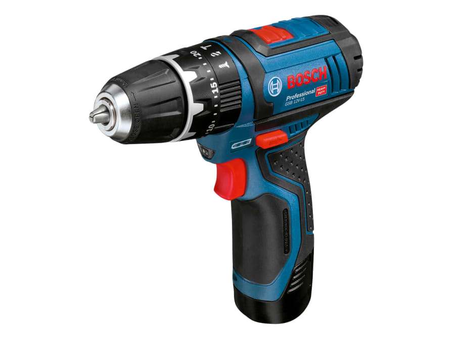 Bosch GSB 12V-15 Professional 12V Combi Drill with 2 × 2.0Ah Batteries