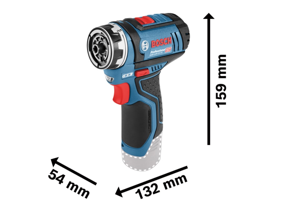 Bosch GSR 12V-15 FC Pro FlexiClick 12V Drill Driver Bare Unit