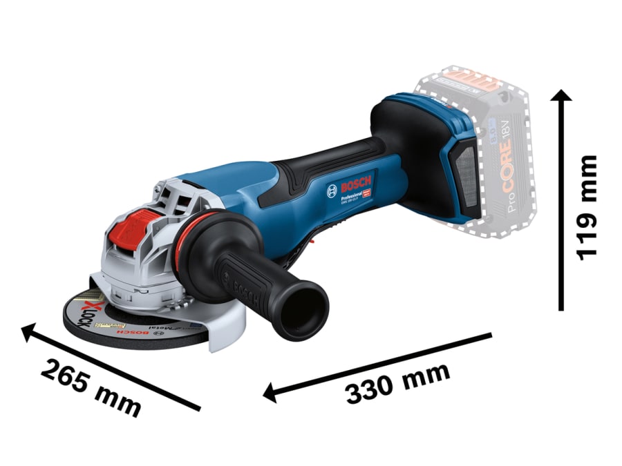 Bosch GWX 18V-15 P Professional 18V Angle Grinder 125mm Bare Unit