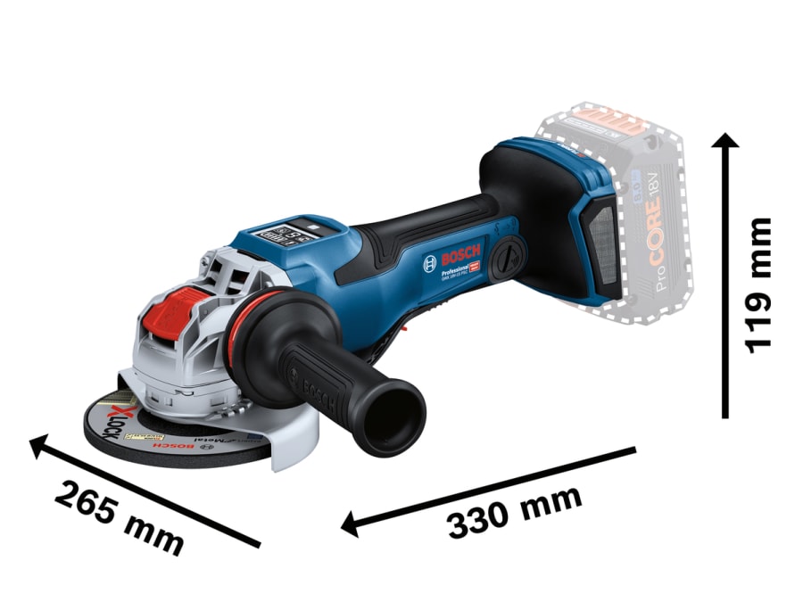 Bosch 06019H6G00 18V BITURBO Professional Angle Grinder 125mm