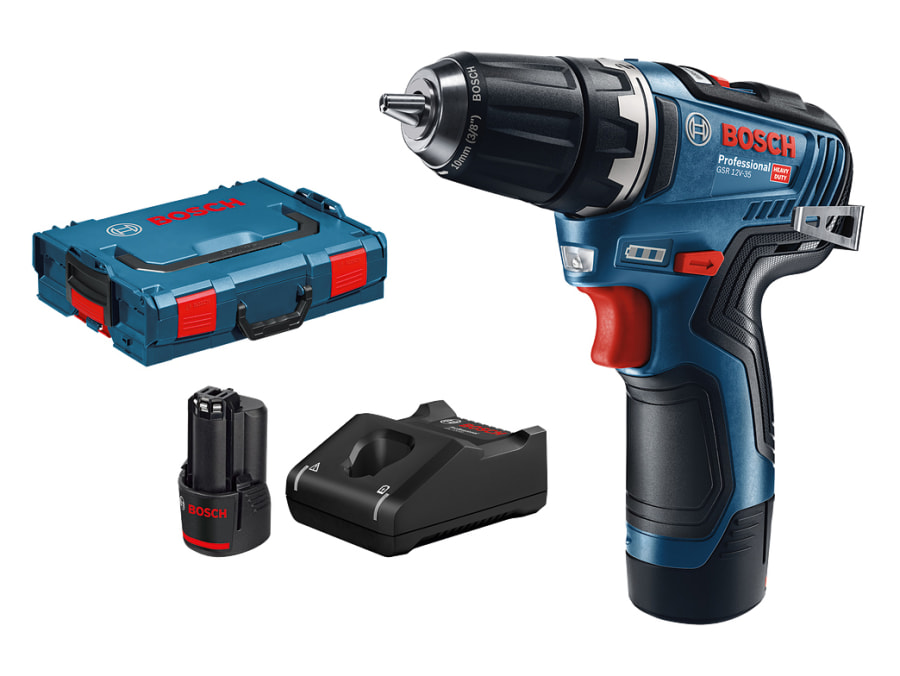 Bosch GSR 12V-35 Professional 12V Drill Driver with 2 × 3.0Ah Batteries