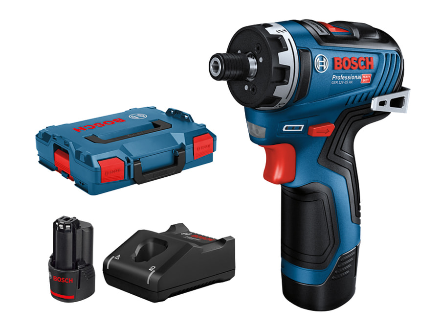 Bosch GSR 12V-35 HX Professional 12V Screwdriver with 2 × 3.0Ah Batteries