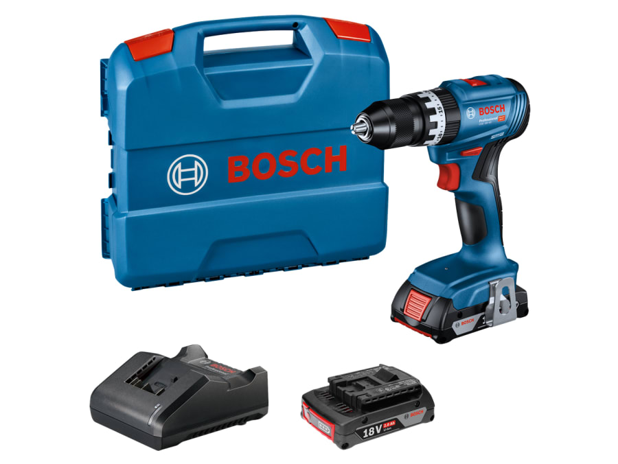 Bosch GSB 18V-45 Professional Combi Drill 18V with 2 × 2.0Ah Batteries