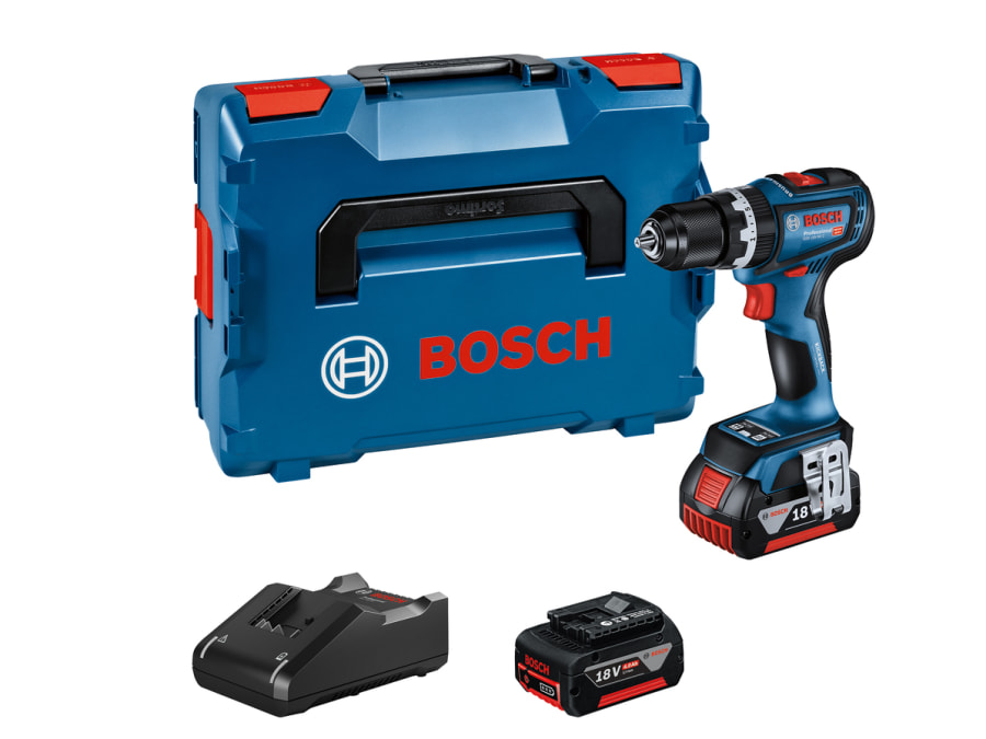 Bosch GSB 18V-90 C Professional 18V Combi Drill with 2 × 4.0Ah Batteries