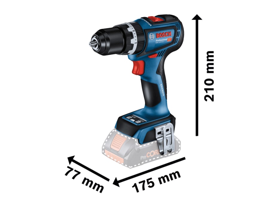 Bosch GSB 18V-90 C Professional 18V Combi Drill with 2 × 4.0Ah Batteries