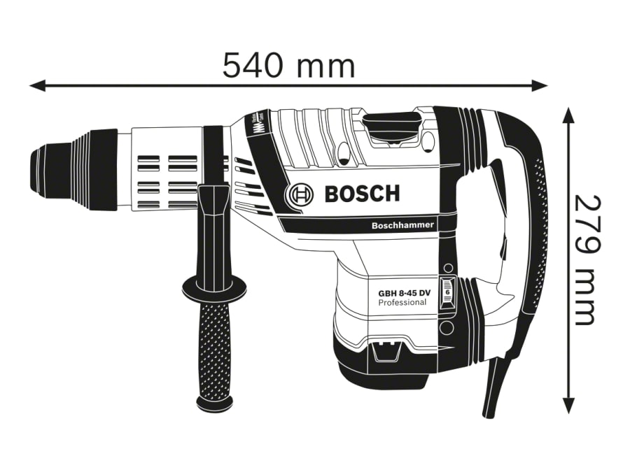 Bosch GBH 8-45 DV 1500W SDS-Max Rotary Hammer 110V