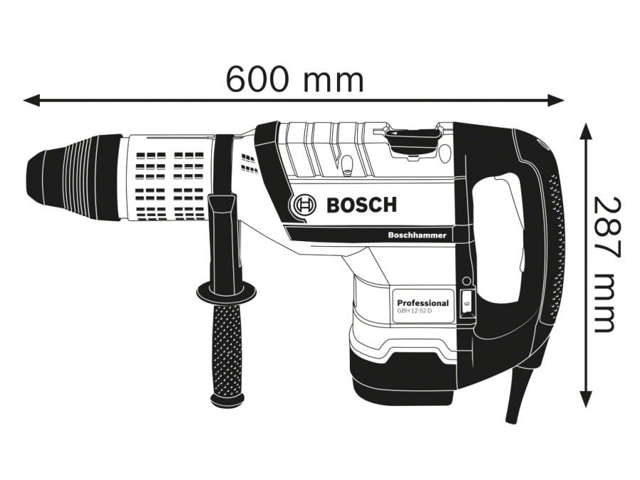 Bosch GBH 12-52 D 1700W 110V SDS-Max Professional Rotary Hammer