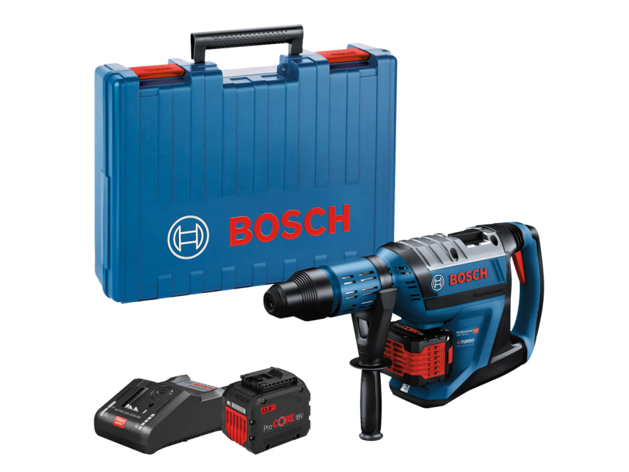 Bosch GBH 18V-45 C Pro BITURBO SDS-Max Hammer with 2 × 12.0Ah ProCORE18V Batteries