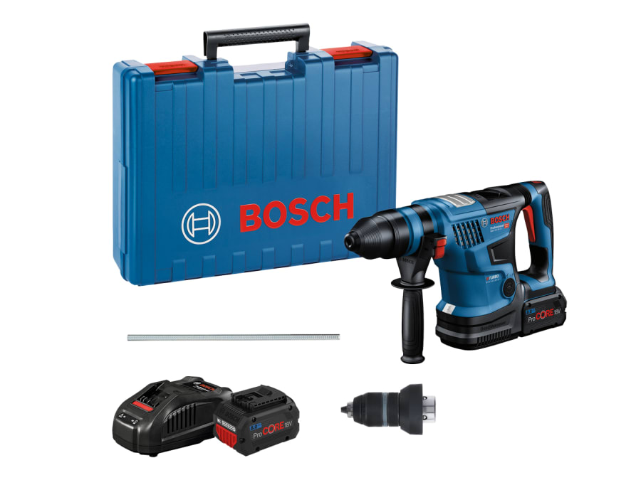 Bosch GBH 18V-34 CF Pro BITURBO SDS-Plus Rotary Hammer 18V with 2 × 8.0Ah Batteries