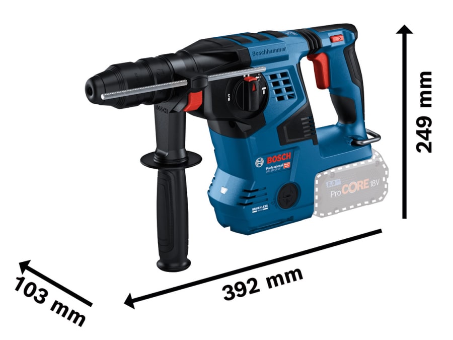 Bosch GBH 18V-28 CF Pro BITURBO SDS-Plus Rotary Hammer 18V Bare Unit