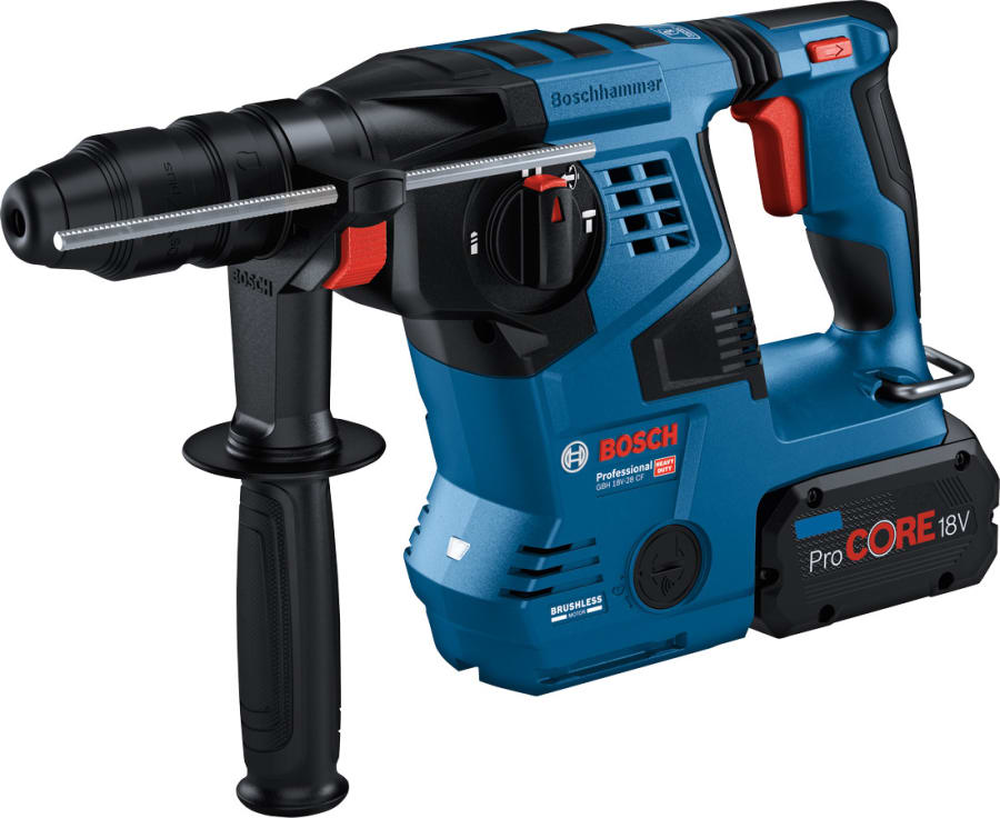 Bosch GBH 18V-28 CF Pro BITURBO SDS-Plus Rotary Hammer 18V with 2 × 5.5Ah ProCORE18V