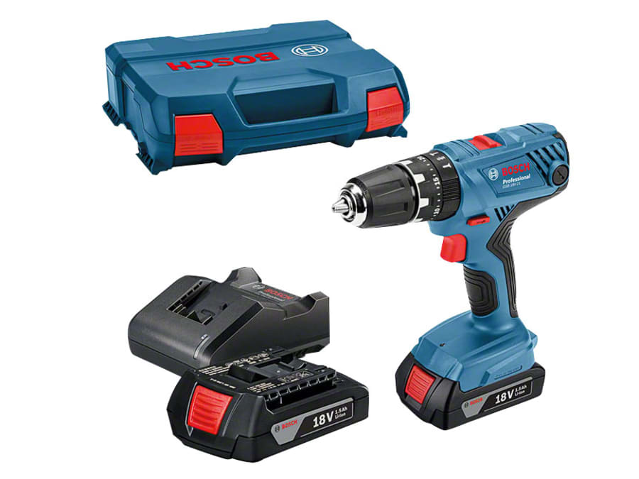 Bosch GSB 18V-21 18V Combi Drill with 2 × 1.5Ah Batteries