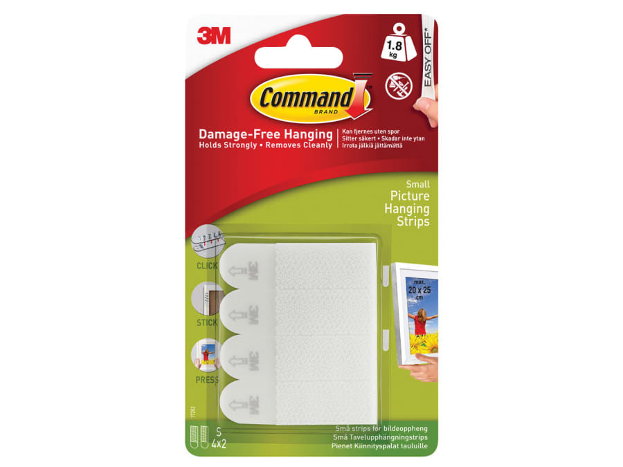 Command 17202 Picture Hanging Strips Small Pack 4