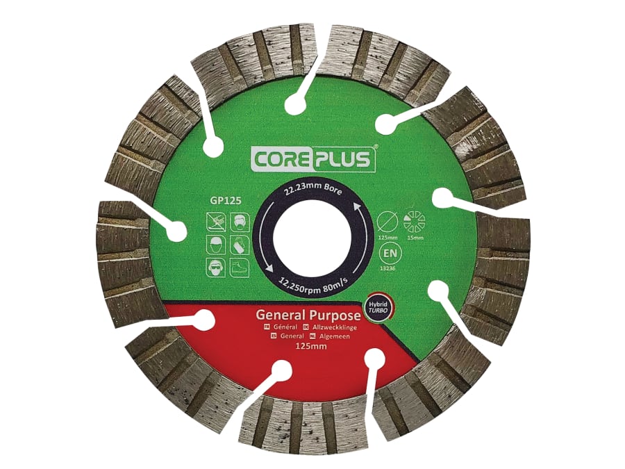 Coreplus CORDBGP125 125mm General-Purpose Hybrid Turbo Diamond Blade