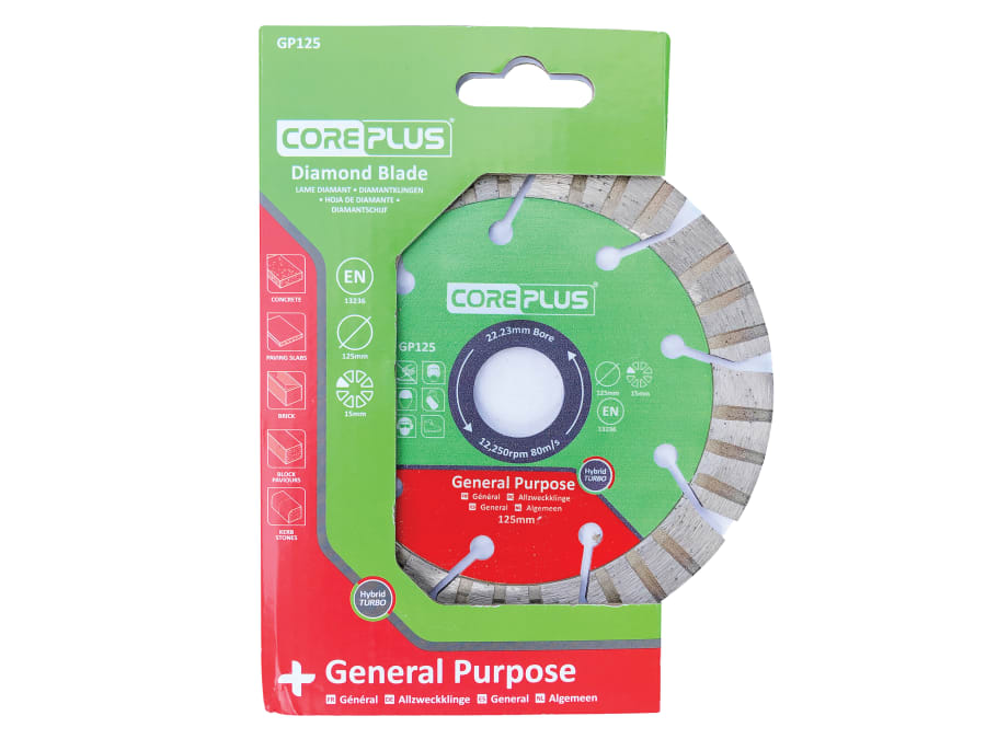 Coreplus CORDBGP125 125mm General-Purpose Hybrid Turbo Diamond Blade