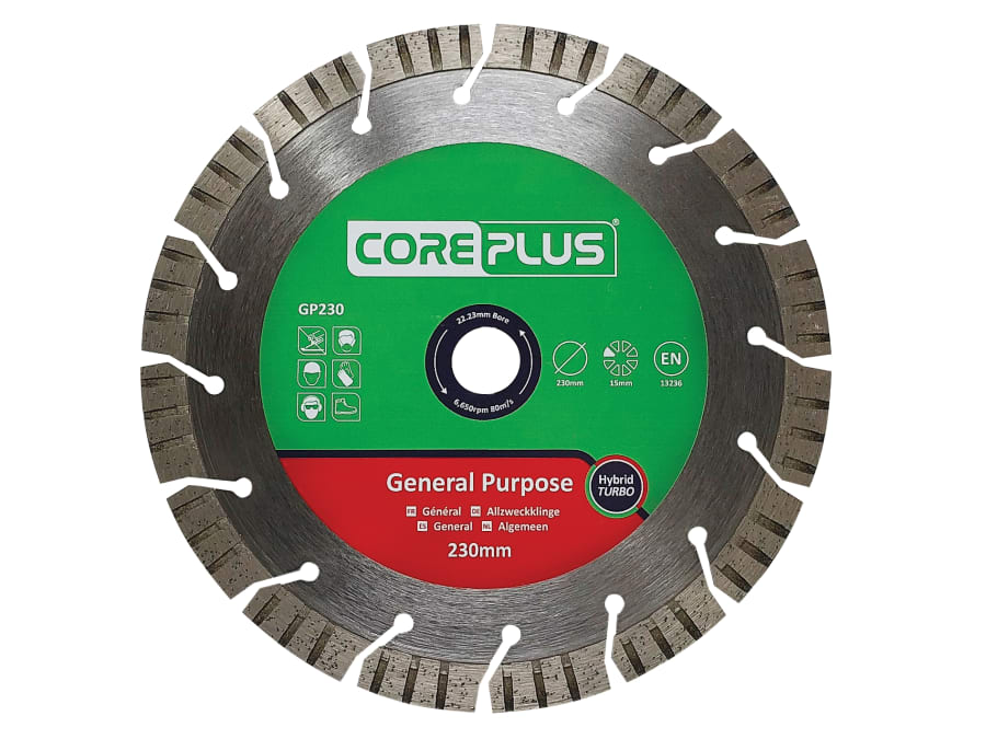 Coreplus CORDBGP230 230mm General-Purpose Hybrid Turbo Diamond Blade