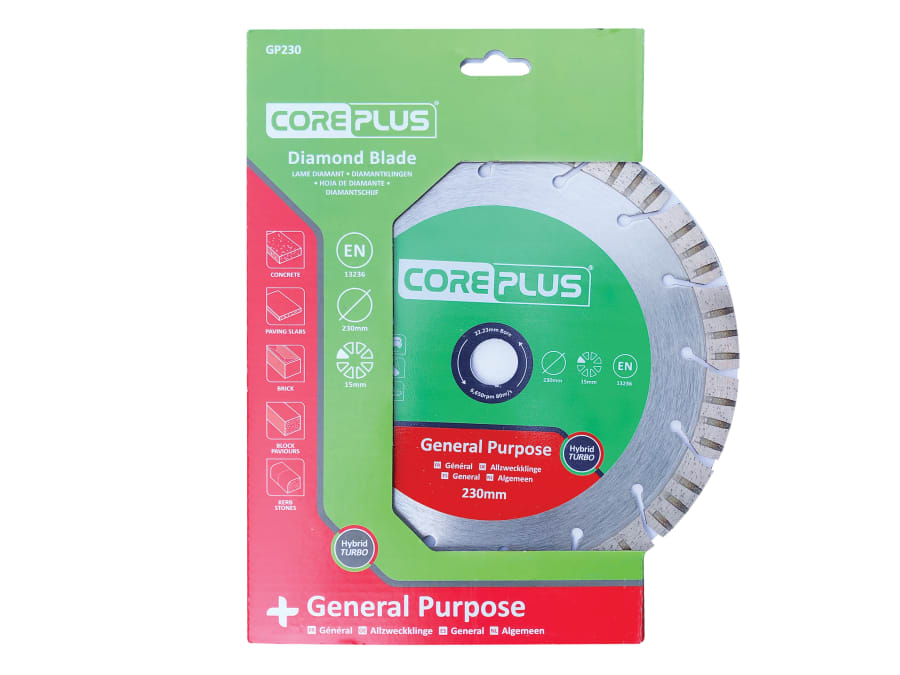 Coreplus CORDBGP230 230mm General-Purpose Hybrid Turbo Diamond Blade