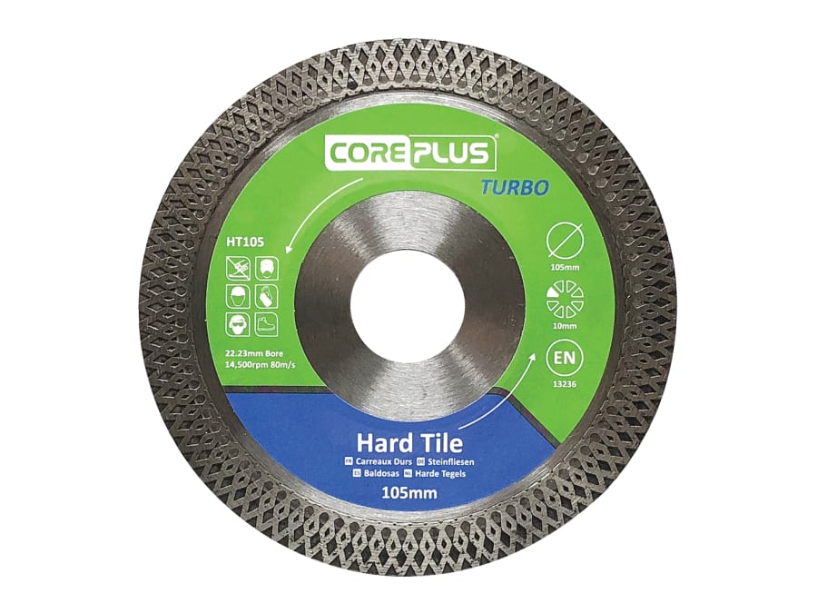 Coreplus CORDBHT105 105mm Hard Tile Turbo Diamond Blade