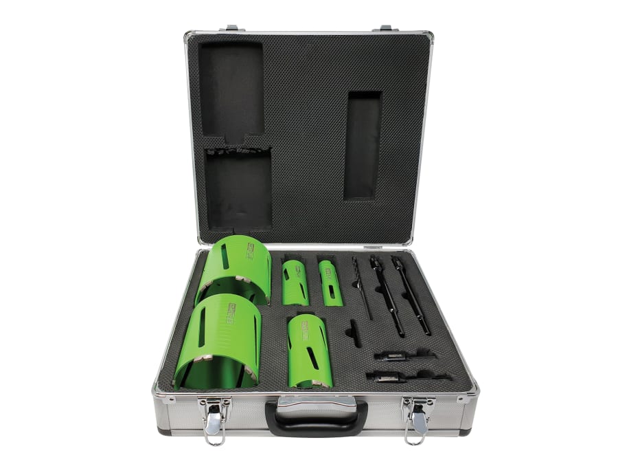 Coreplus CORDCDKIT11 11 Piece Diamond Dry Core Drill Bit Set