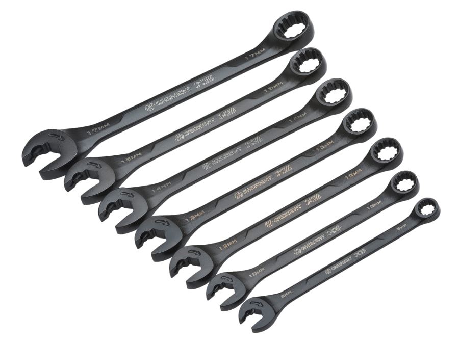 Crescent CX6RWM7 7 Piece Open End Ratcheting Spanner Set