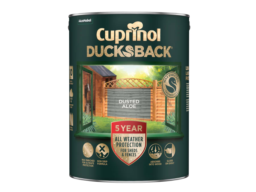 Cuprinol 5701418 Ducksback 5 Year Waterproof Dusted Aloe 5 Litre