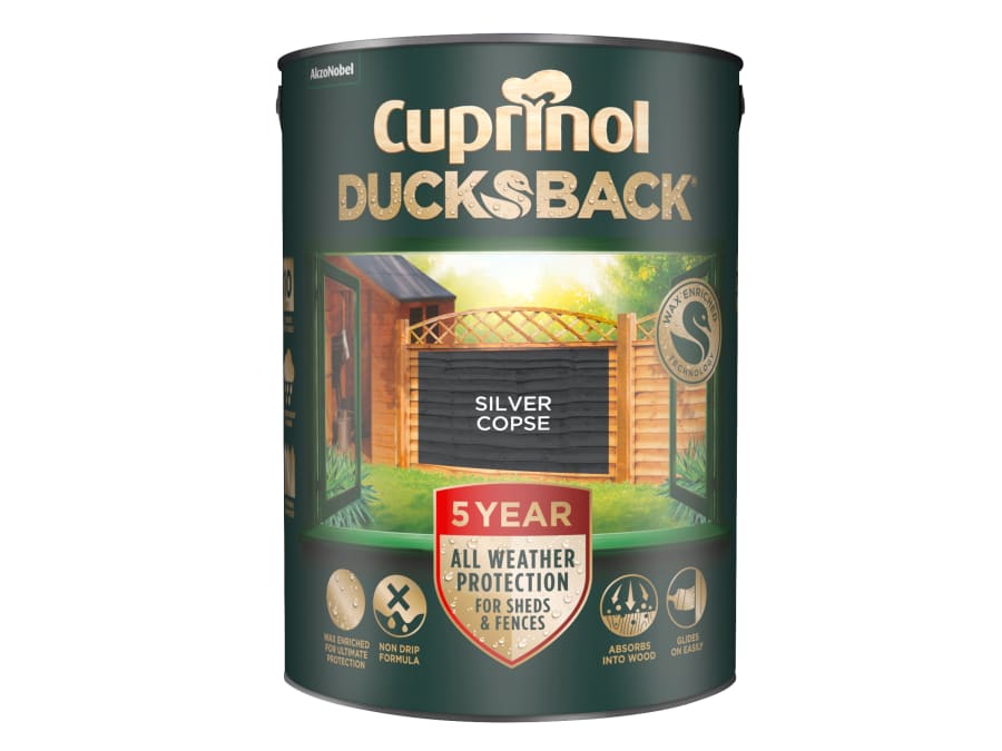Cuprinol 5095343 Ducksback 5 Litre Silver Copse