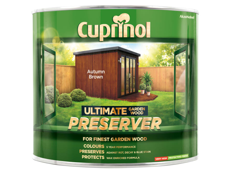 Cuprinol 5206051 Ultimate Garden Wood Preserver Autumn Brown 1 Litre