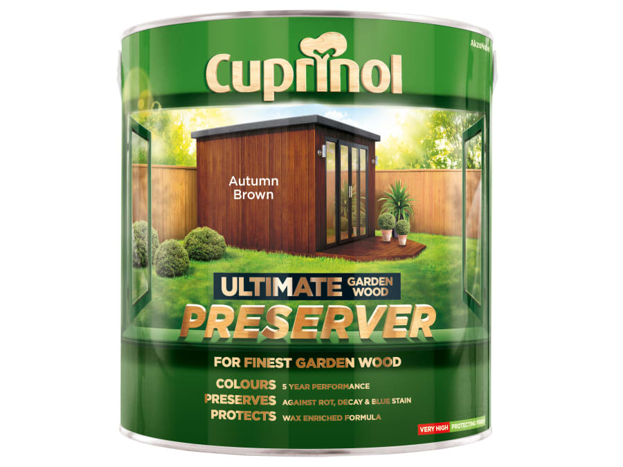Cuprinol 5206083 Ultimate Garden Wood Preserver Autumn Brown 4 Litre