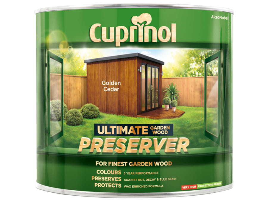 Cuprinol 5206069 Ultimate Garden Wood Preserver Golden Cedar 1 Litre